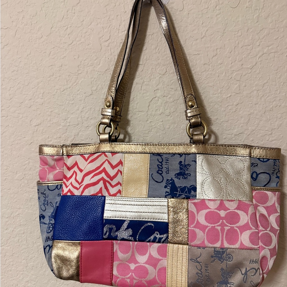 Coach vintage y2k Multicolor Patchwork Shoulder Bag - Picture 3 of 7